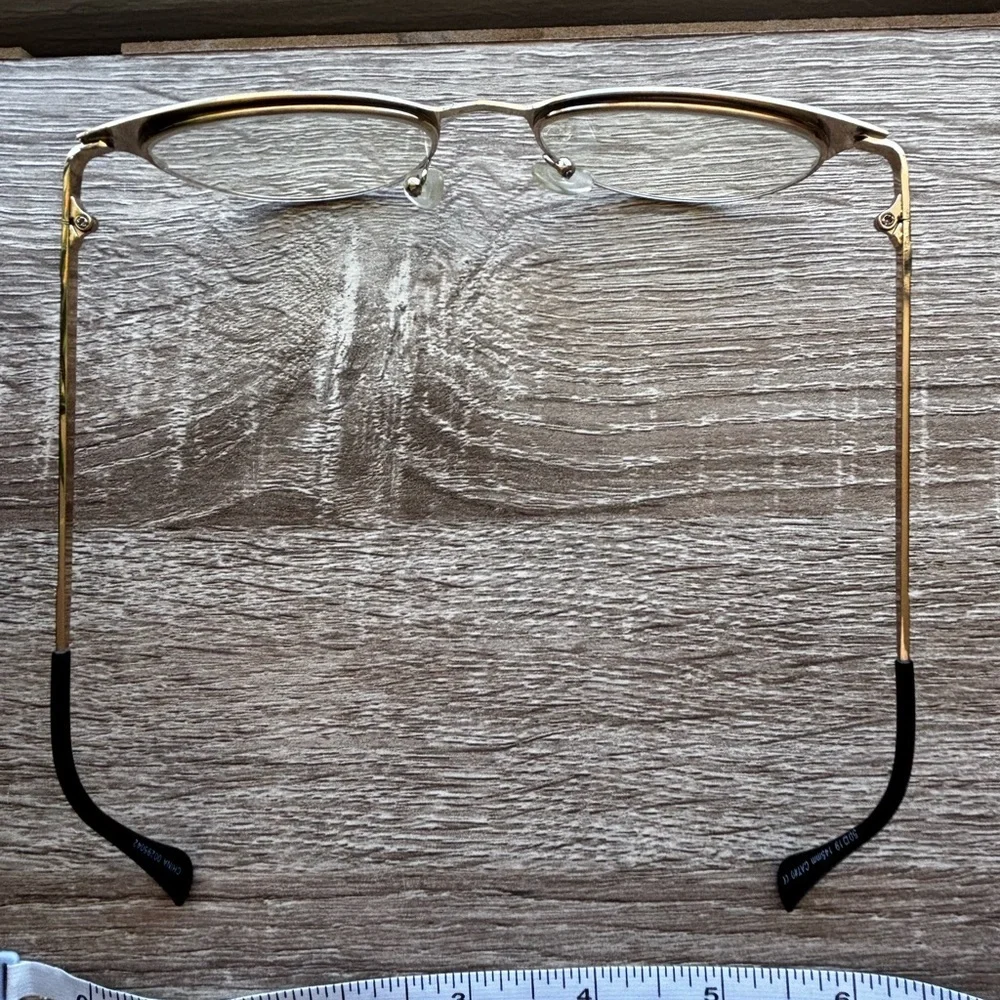 Clubmaster Black and Gold Glasses